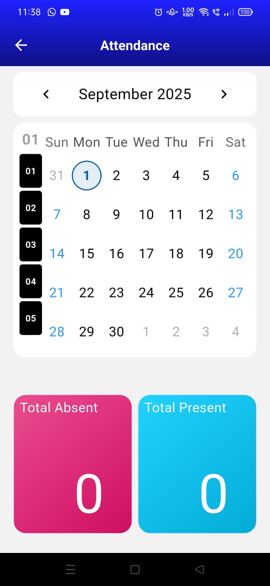 Attendance Screen